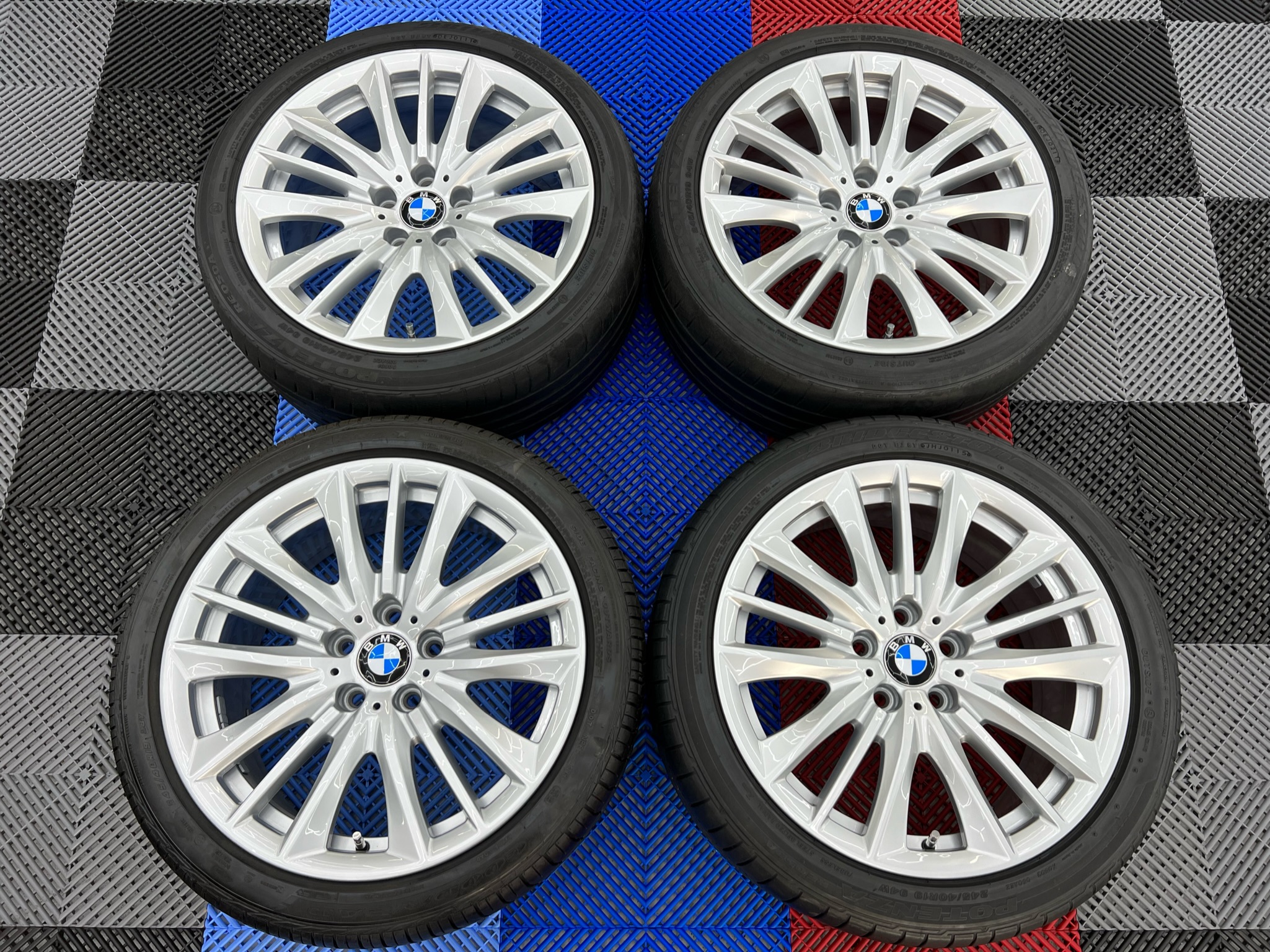 USED 19  GENUINE BMW STYLE 332 F10 11 ALLOY WHEELS FULLY REFURBED INC RUNFLAT TYRES
